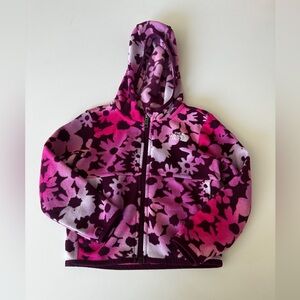 The North Face Pink and Purple Patterned Fleece Jacket